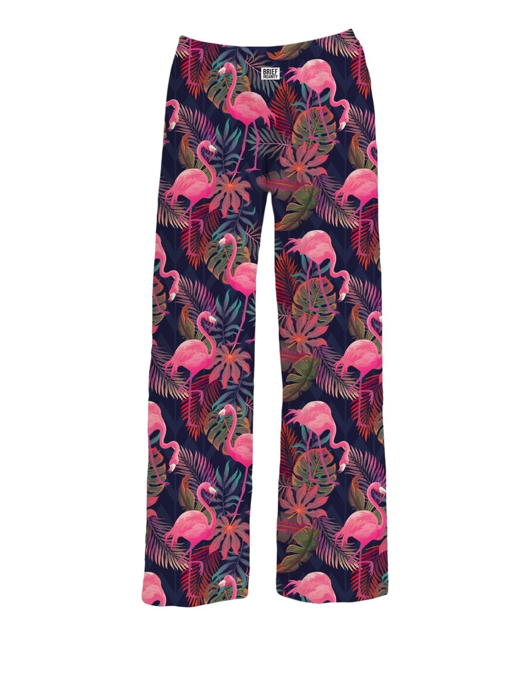 Brief Insanity Flamingo Lounge Pants Tropical Pajama Sleep Pants Womens Small